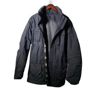 Large Lululemon Rain Jacket, Light Jacket, Retractable Hood, Windbreaker, Dark